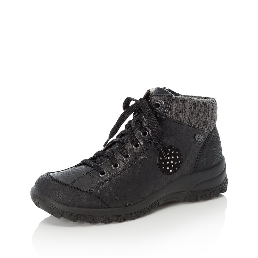 Rieker Leather Women's short boots| L7110 Ankle Boots - Black