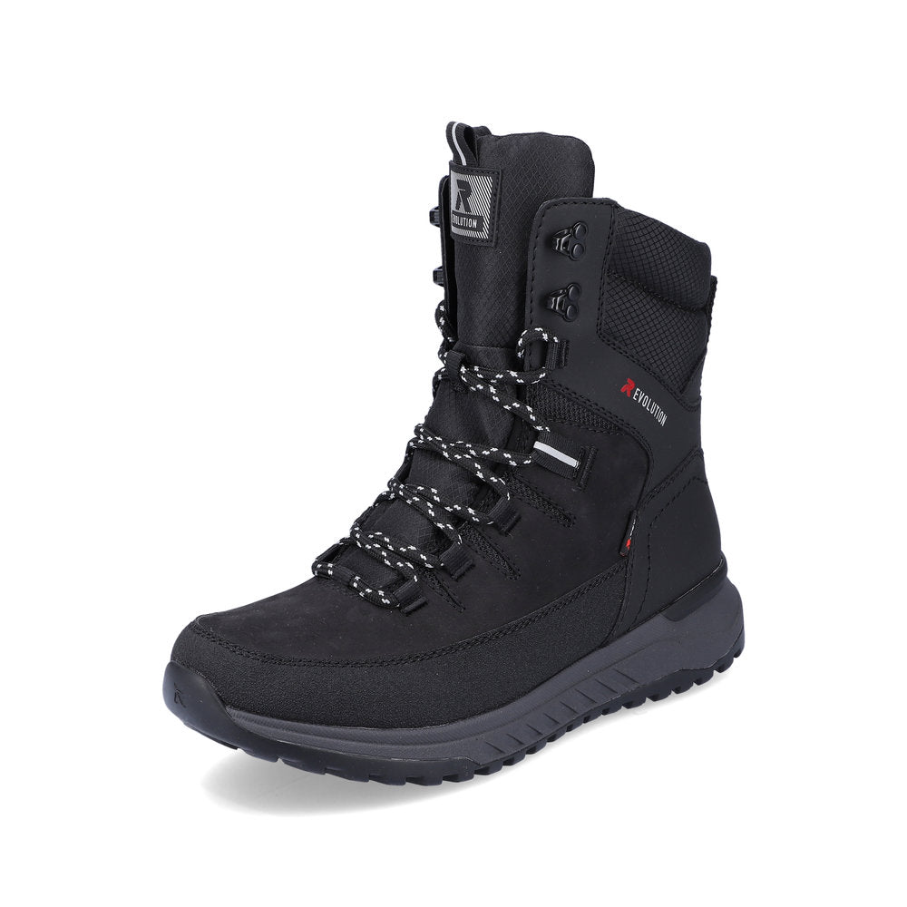 Rieker EVOLUTION Synthetic leather Men's boots | U0171 Ankle Boots Fiber Grip - Black