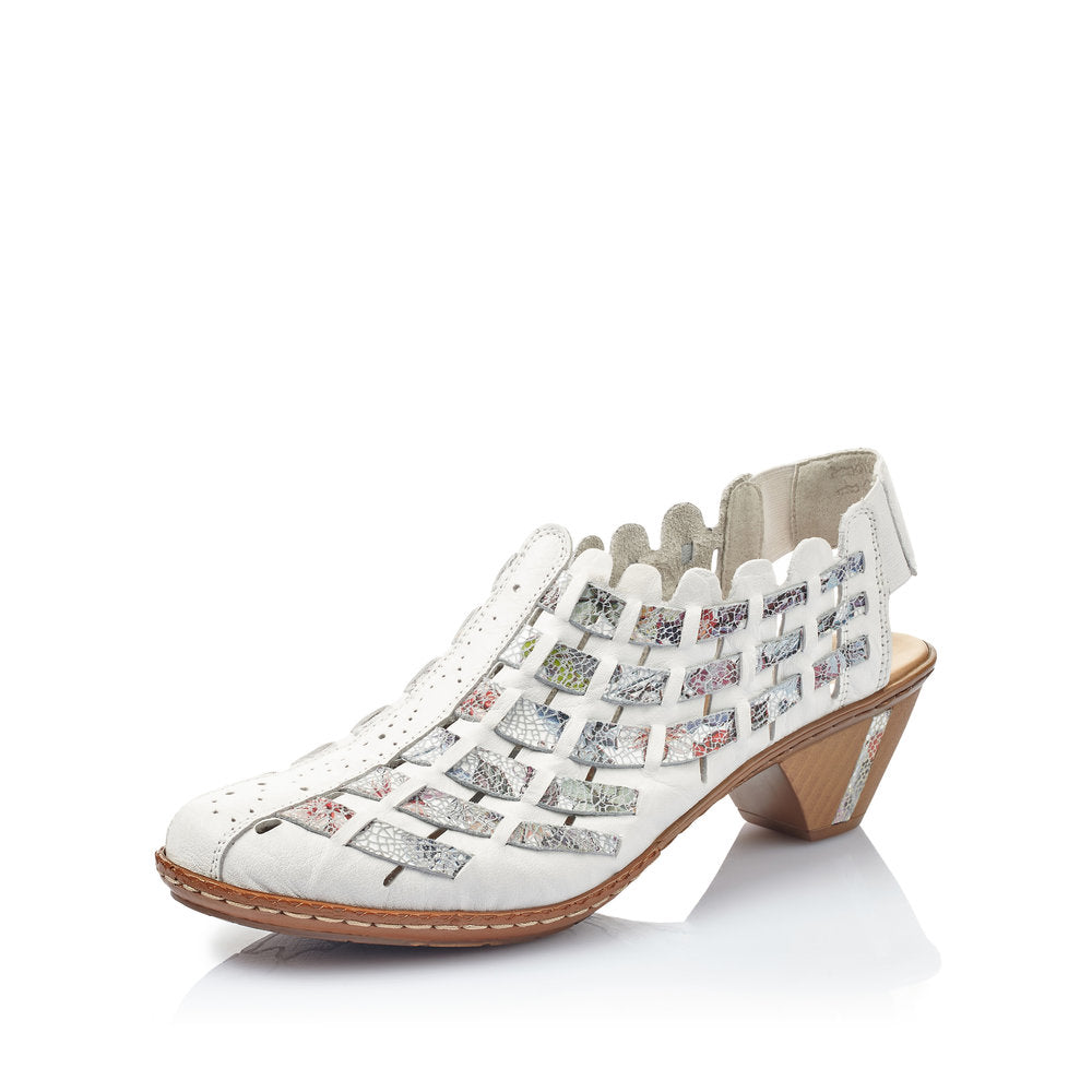 Rieker Women's shoes | Style 46778 Dress Sling-back - White Combination