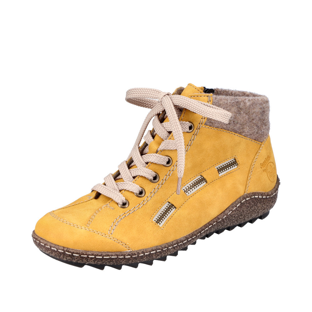 Rieker Synthetic Material Women's short boots | L7543 Ankle Boots - Yellow
